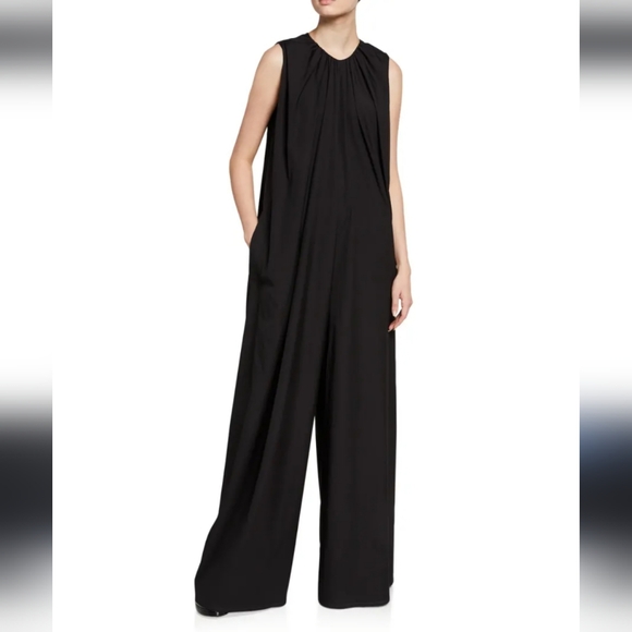 Christian Wijnants 🏷️NWT Wide Leg Sleeveless Black Cotton Poplin Jumpsuit 4 - Picture 7 of 13